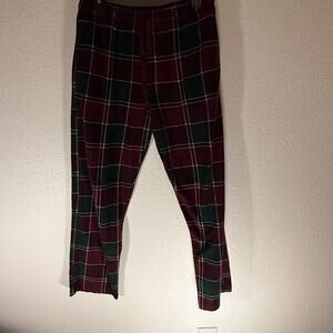 dip maroon plaid pajama pants size medium